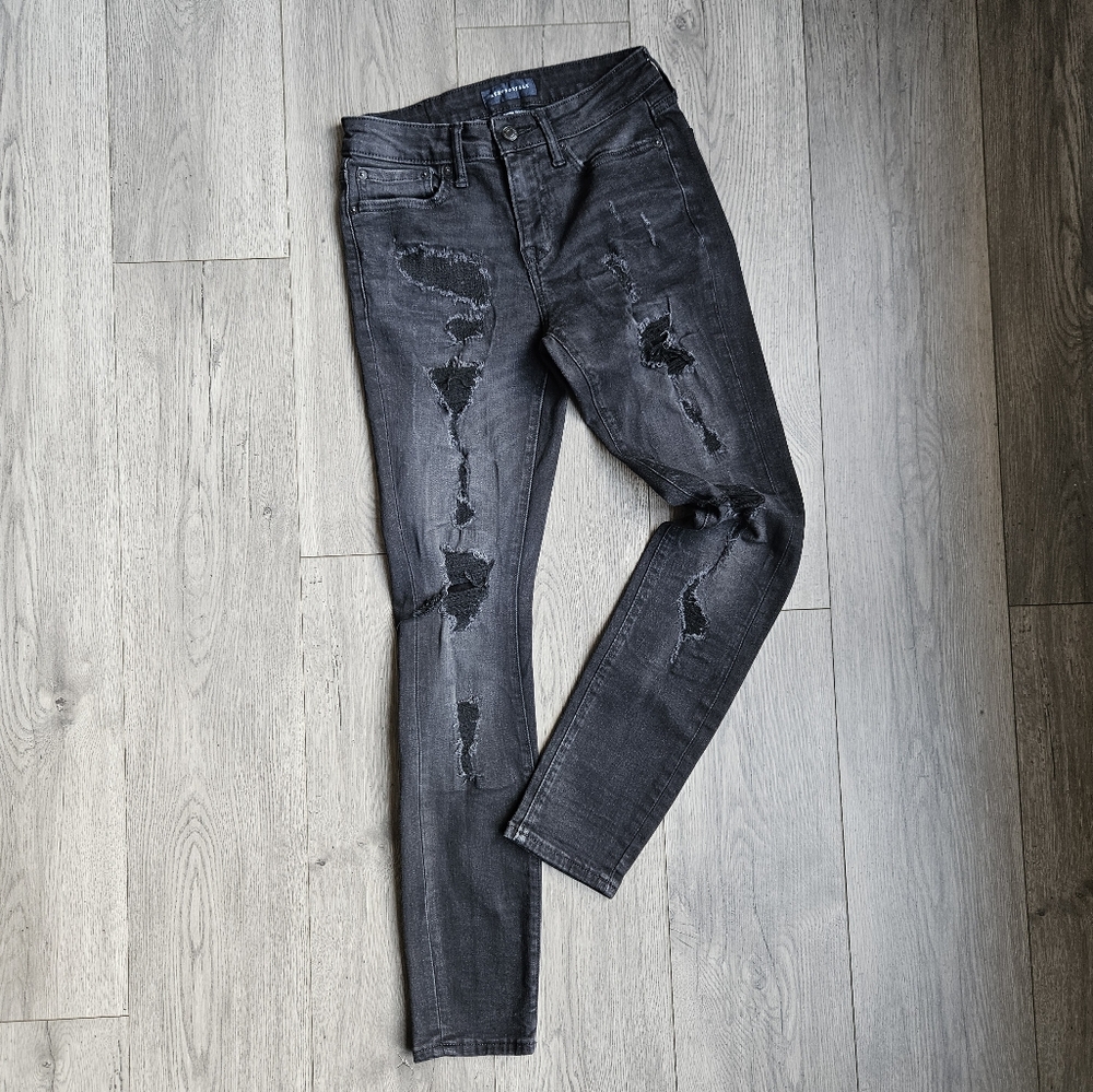 4/$20 AEROPOSTALE Super Skinny Premium Stretch Jeans 28x30 - Black (Boys 14/16)